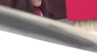 Spycam catches women buzzing a vibrator under short skirts