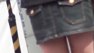 Spycam catches women buzzing a vibrator under short skirts