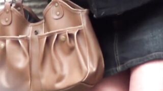 Spycam catches women buzzing a vibrator under short skirts