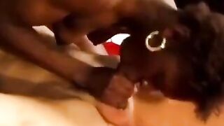 Black Woman Pleasures a White Man
