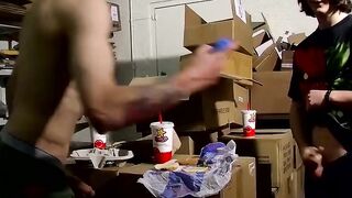 Straight Twink Threesome Jerk-Off Session With Facial Finish