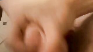 Thug fists his dick and uses a toy to pump out more jizz