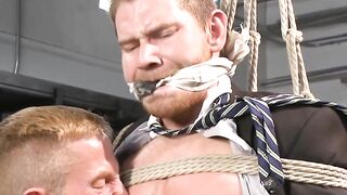 Cocky businessman Alex Adams endures steel hard cock of Adam Herst