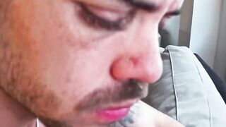 Charming Harry Star cums while riding Luke Gaudi's cock