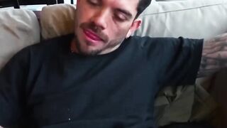 Charming Harry Star cums while riding Luke Gaudi's cock