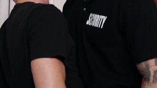 Security guard Christian Wilde dominates the customer