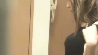 Cute Asian babe's masturbation filmed by a horny voyeur