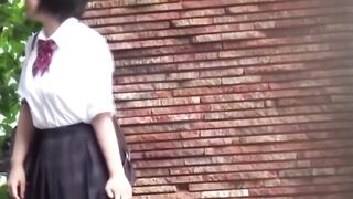 Japanese teen girls pee all over the place