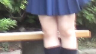 Japanese teen girls pee all over the place