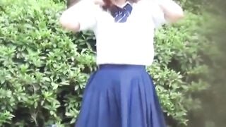 Japanese teen girls pee all over the place