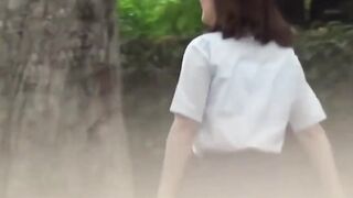 Japanese teen girls pee all over the place