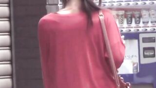 One girl sees a perv recording while she pees outdoors