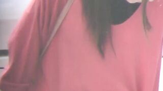 One girl sees a perv recording while she pees outdoors