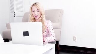 Kenzie Reeves tongue fucks ass before riding stepbro rough