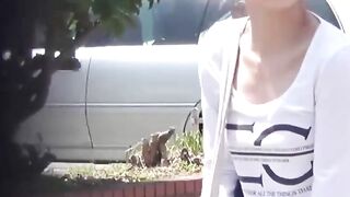 Deviant Japanese ladies pee outdoors when nobody is watching