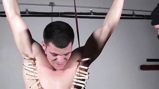 MuscleJockBound.com - Master Callahan pulls down young man's balls for torment