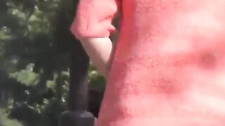 Upset Japanese woman was caught on cam peeing outdoors