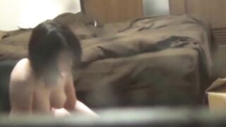 Horny Asian swaps fingers for buzz toy before bedtime