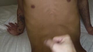 Kinky Asian twink gets handjob from horny buddy