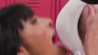 Fucking my sad crush in locker to make him happy