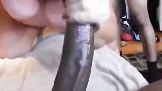 3Way Freak Fest: Petite Blonde Teen Loves Big Black Dick in Her Ass