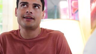 Stunning stepmom Ella Reese teaches innocent stepson how to fuck