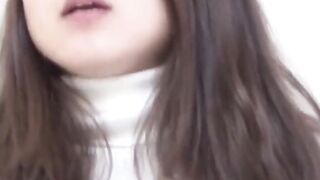 Attractive secretary fidgets as she desperately needs to pee