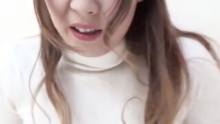 Attractive secretary fidgets as she desperately needs to pee