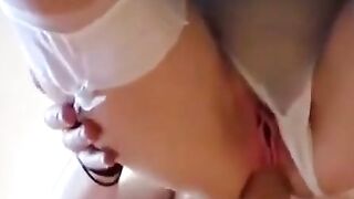 Anal Sex in Stockings with an Amateur Couple