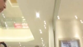 Young lady needs to pee as cameraman teases her playfully