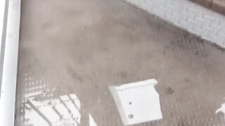 Asian Cutie Outdoor Pee Relief - Close-Up POV