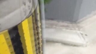 Shy girl urgently needs to pee so friend films her outdoors
