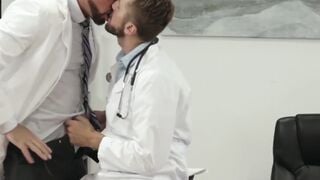 Doctor Wesley Woods examines Michael Romans hole
