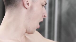 Tristan Brazer uses entire cock to take down Tristan Hunter