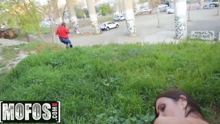 MOFOS - American Tourist Alyssa Reece blows stranger penis