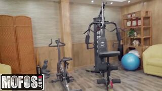 MOFOS - eastern Gym skank Ember Snow gets post workout pounding