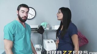 Brazzers - Shazia Sahari - Doctor Fucks Nurse while Patient is Ing