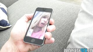 PropertySex - goddess thin blonde takes huge landlord penis
