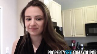 PropertySex - Pervert with camera tricks younger realtor inside making private sex film