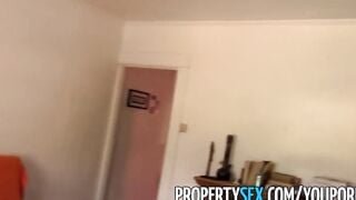 PropertySex - beauty tenant with nice booty fucks landlord to avoid eviction private sex film