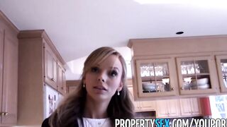 PropertySex - Super real estate agent with tight skinny body fucks to sell house