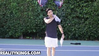 Reality Kings - Athletic chinese Vina Sky banged into locker room
