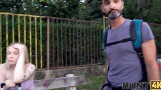 HUNT4K. Handsome dude pays a lot of cash to nail blonde