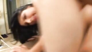 18 Year Old penis whore banged rough into threeway