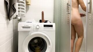 Russian eighteen masturbating with vibrator inside the toilet while no 1 sees