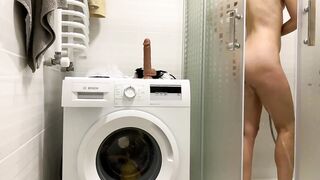 Russian eighteen masturbating with vibrator inside the toilet while no 1 sees