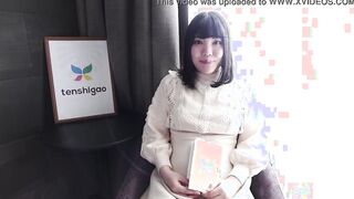 Japanese amateur Ryo with her Goddess white bra and lingerie comes to our hotel room for casting couch interview and offer head 4K pt2