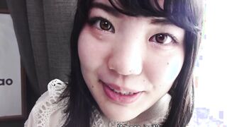Japanese amateur Ryo with her Goddess white bra and lingerie comes to our hotel room for casting couch interview and offer head 4K pt2