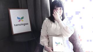 Japanese amateur Ryo with her Goddess white bra and lingerie comes to our hotel room for casting couch interview and offer head 4K pt2