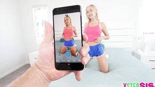My barely legal stepsister Braylin Bailey wanted pics for her fans and we did more